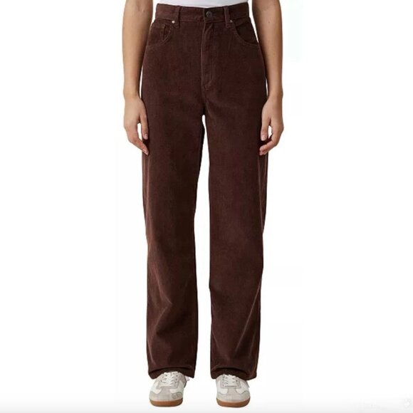 Cotton On Pants - Brown Corduroy Straight Jeans
